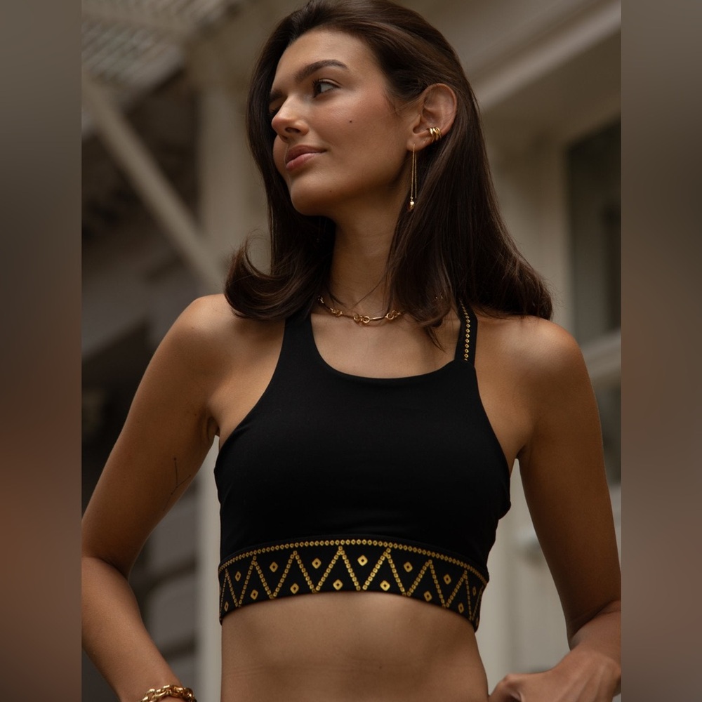 HoliChic Yoga Black Prana Sculpt Fit Sports Bra SIZE XS